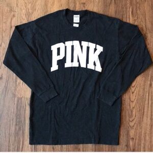 VS PINK Long Sleeve Tee - Black